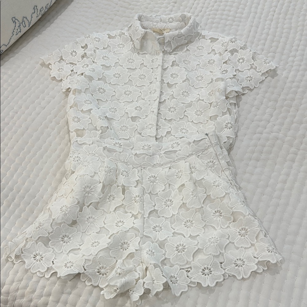 White Floral Lace 2 piece set